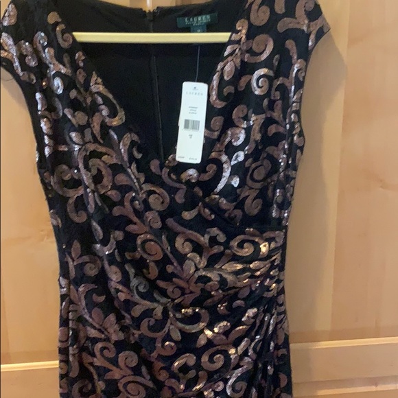 Lauren Ralph Lauren Black and Gold Dress - Picture 2 of 8